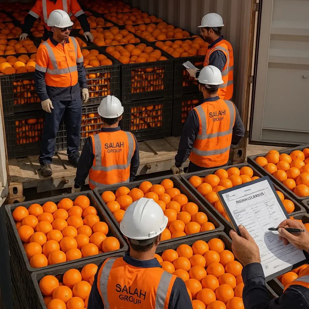Cover image for section with description: Beyond design and construction, Salah Group is also a leading exporter of premium agricultural goods, including oranges, mangoes, and dates. Salah

